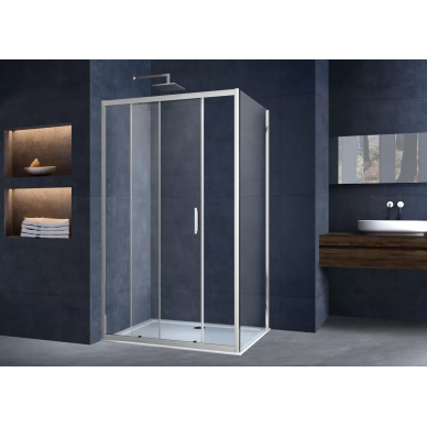 Душевой уголок Vincea Alpha (VSR-3AL9014CL) 140х90х190 см, профиль хром/стекло прозрачное 9