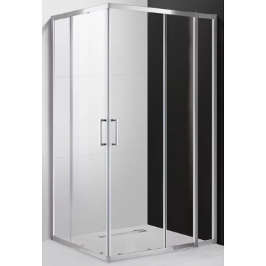 Душевой уголок Cezares Molveno (MOLVENO-AH-21-100+30-C-Cr-IV) профиль хром/стекло прозрачное 0