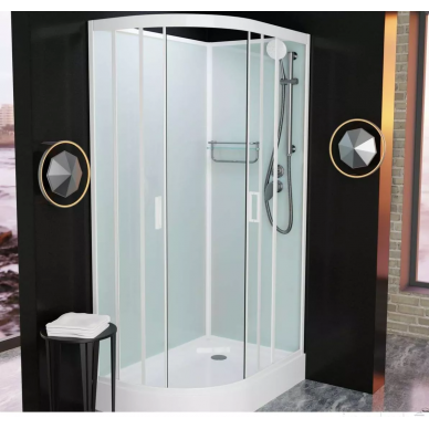 Душевая кабина Frank 400 (F418R White) без крыши,  100х80х215 см 8