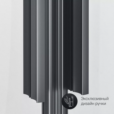 Душевой уголок Am.Pm Gem (W90G-404-120280-BT) (120х80) (профиль черный, стекло прозрачное) 5