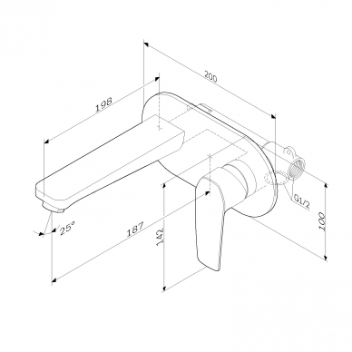 Смеситель для раковины AM.PM Gem (F90A72200) хром (скрытого монтажа) 8