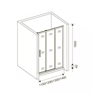 Душевая дверь Good Door Orion WTW-100-G-CH (100x185) профиль хром/стекло grape 1