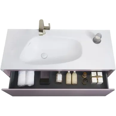 Тумба с раковиной Orans BC-4060-1200L (120x50) (лиловая матовая) с LED подсветкой 7