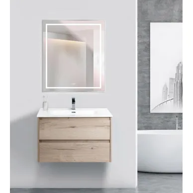 Зеркало BelBagno Kraft (SPC-KRAFT-700-800-LED-TCH-WARM) с подсветкой, 80x70 см, сатин 7