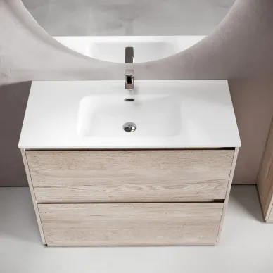 Тумба для ванной Sancos Libra Floor LB100FEG напольная, 99 см, дуб галифакс натуральный 7