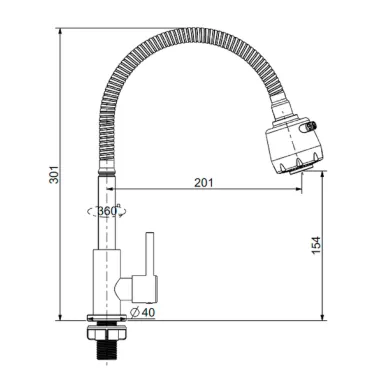Смеситель для кухни Splenka S249 S249.482.05 сатин 1