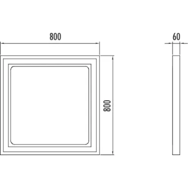 Зеркало Creavit Art AR4001.01.SS 80x80 см, чёрный 1