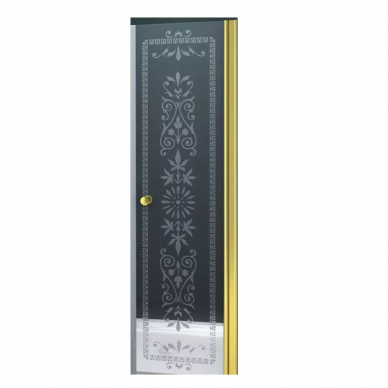Душевая дверь Cezares Royal Palace B13 (130 см) (30+60/40) прозрачное стекло с матовым узором (золото) 1