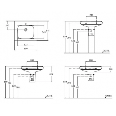 Раковина Ideal Standard Moments (K071701) (65 см) 1