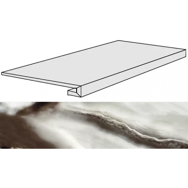 739918 ALABASTRI Fume Gradino 33x120x3 0