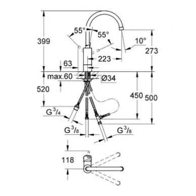 Смеситель для кухни Grohe Concetto (32666001) 1