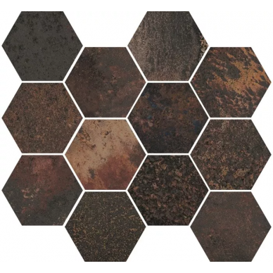 CORTEN GRAPHITE NAT MOSAIC HEXAGON 30x28 0