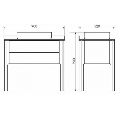 Тумба для ванной Comforty Лондон-90-1 (90x90x52 см), белый глянец 5