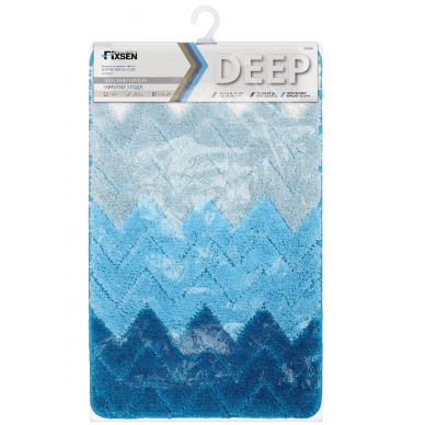 Коврик для ванной комнаты Fixsen Deep (FX-5003C) голубой 2