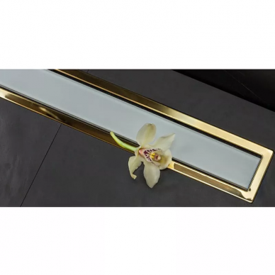 Душевой лоток Pestan Confluo Premium White Glass Line 750 Gold (13100123) 5
