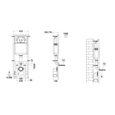Инсталляция Welt Wasser MARBERG 410 + KEHLBACH 004 GL-WT + MAR 410 RD в комплекте с унитазом, безободковый, с сидением микролифт 6