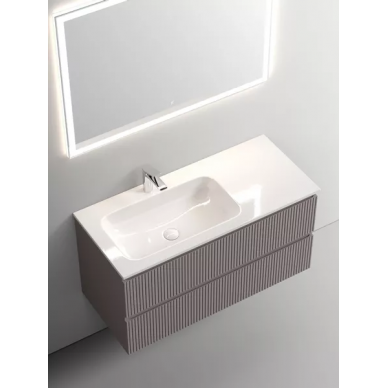 Тумба для ванной Sancos Snob T (SNT100LSM) (99.5 см) (под раковину с левой чашей) Doha Soft 6