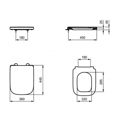 Инсталляция Ideal Standard Prosys I.Life (IP001401) безободковый, микролифт, пневматическая кнопка хром 9
