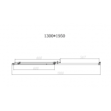 Душевая дверь Vincea Slim-N (VDS-4SN130CLB) 130x195 см, профиль чёрный/стекло прозрачное 3