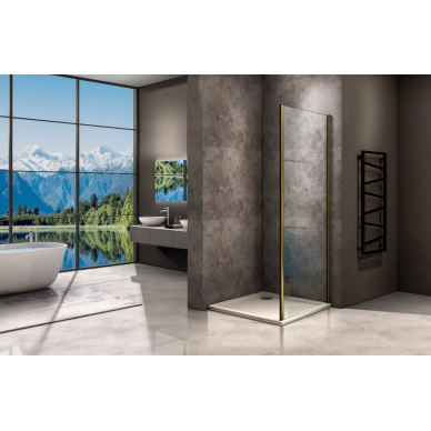 Боковая стенка Good Door Jazz SP-80-C-BR (80 см) профиль бронза/стекло прозрачное 0