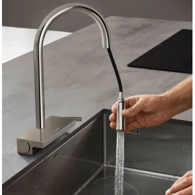 Смеситель для кухни Hansgrohe Aquno Select M81 73831800 нержавеющая сталь 6