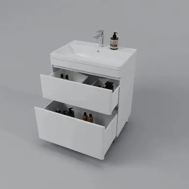 Тумба для ванной Style Line Атлантика СС-00002342 70 см напольная, антискрейч белый 5