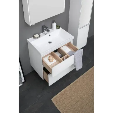 Тумба для ванной Aquanet Гласс 238361 80 см, белая 7