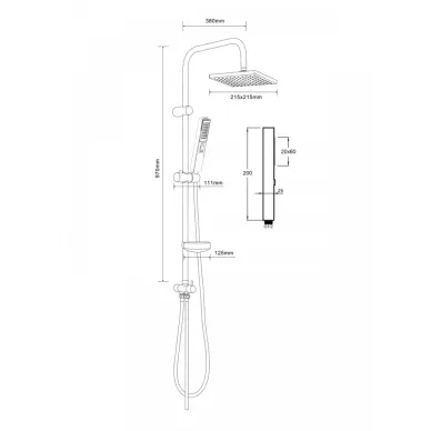 Душевая система Agger Fresh S001cr хром 5