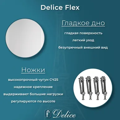 Ванна чугунная Delice Flex DLR230632R 180х85 см, без антискользящего покрытия, без ручек 5
