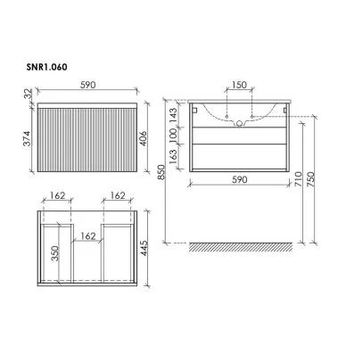 Тумба для ванной Sancos Snob R 1.0 SNR1.060W 60см, bianco 6