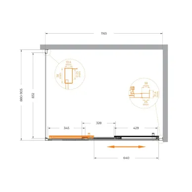 Душевой уголок Cezares Molveno MOLVENO-AHF-31-120/90-C-GM-IV 120x90 профиль оружейная сталь/стекло прозрачное 5