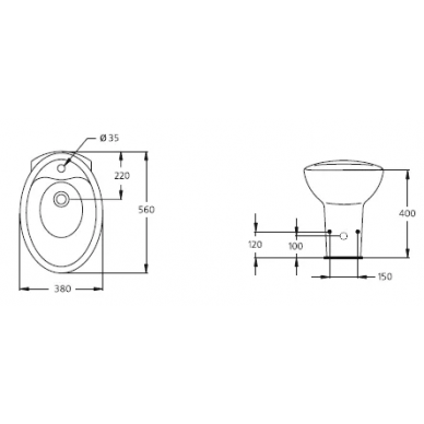 Биде напольное Ideal Standard Avance (K503901) 1