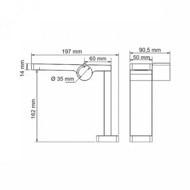 Смеситель для раковины Wasserkraft Alme 1500 (1510) 5