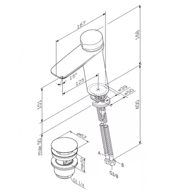 Смеситель для раковины AM.PM Inspire V2.0 (F50A82500) 5