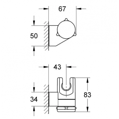 Держатель ручного душа Grohe Relexa Plus (28623000) поворотный 1
