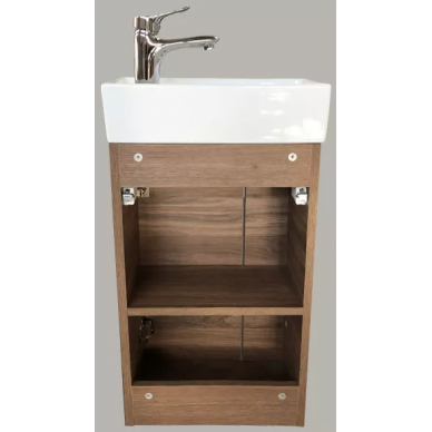 Тумба для ванной Comforty Асти 40 (40x70x22 см), дуб темно-коричневый 6