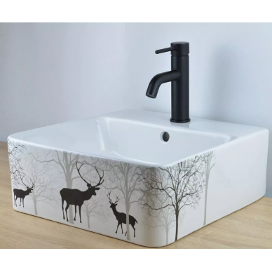 Смеситель для раковины Bronze de Luxe Scandi (1451B) черный матовый 5