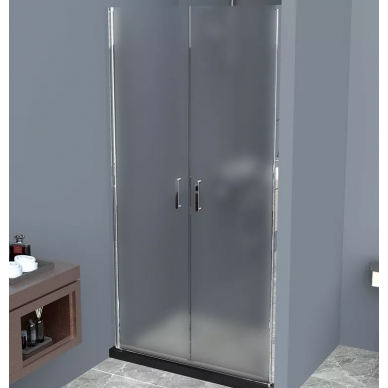 Душевая дверь BelBagno Uno (UNO-B-2-110-P-Cr) 110х185 см, профиль хром/стекло рифленое 5