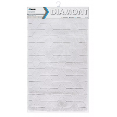 Коврик для ванной Fixsen Diamont (FX-9050K) серый 2