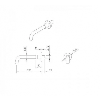 Душевая система Berges Nardis 3R (071008) с изливом, матовый чёрный 8