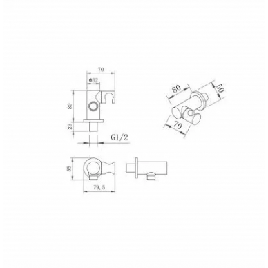 Душевая система Berges Ventas 3O (073010) с изливом, матовый чёрный 8