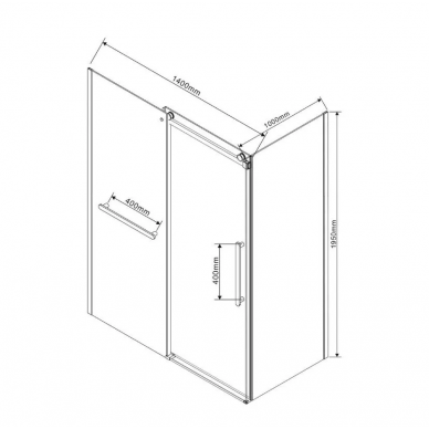 Душевой уголок Vincea Como Soft (VSR-1CS1014CL) 140х100х195 см, профиль хром/стекло прозрачное 10