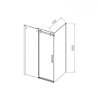 Душевой уголок Vincea Como-N (VSR-4CN9012CLB) 120х90х195см, профиль черный/стекло прозрачное 5