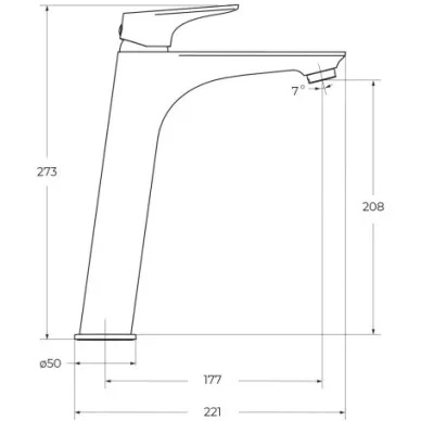 Смеситель для раковины BelBagno Marino (MARINO-LMC-CRM-W0) высокий излив (хром) 7