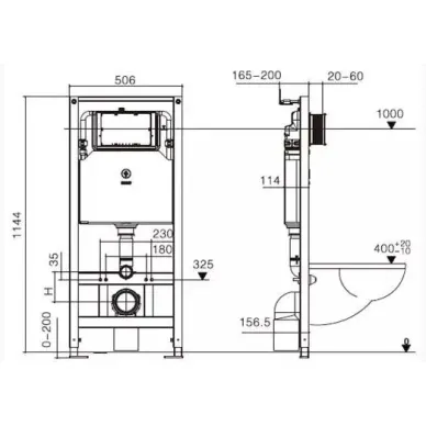 Инсталляция Welt Wasser AMBERG 506 + HEIMBACH 043 GL-WT + Amberg RD-BL в комплекте с унитазом, безободковый, с сидением микролифт 5