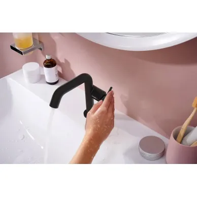 Смеситель для раковины Hansgrohe Tecturis S 73320670 чёрный матовый 1