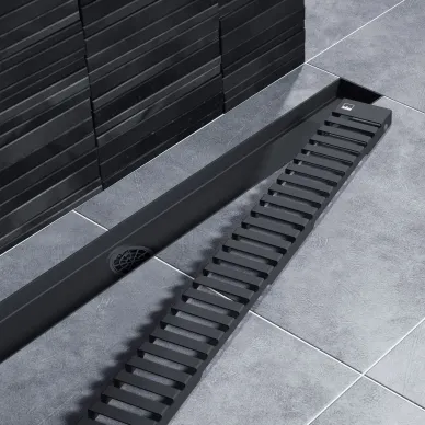 Душевой лоток Timo Drain System 700 DS230107/03 с вставкой lines, 75 см, черный матовый 1