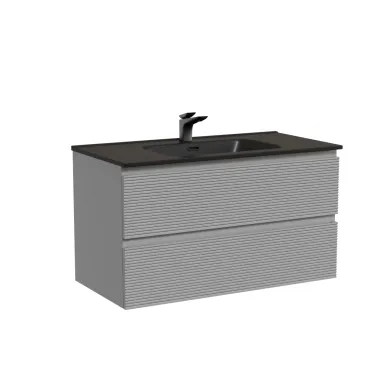 Тумба для ванной Sancos Folk FL90ES 89см, Ergraut soft 6