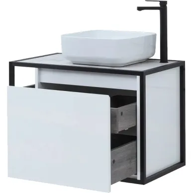 Тумба для ванной Aquanet Nova Lite Loft 261649 правая, 75 см, белый глянец 6
