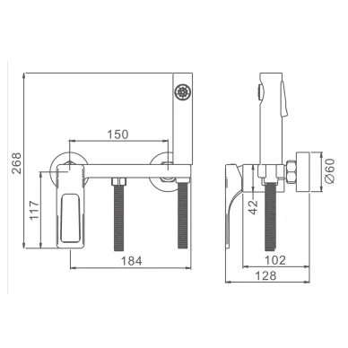 Гигиенический набор Splenka S55 S55.51 хром 1